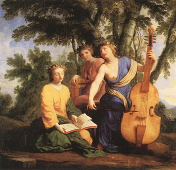 Eustache Le Sueur : Melpomène, Érato et Polymnie